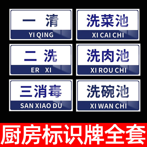 厨房标识牌厨房分类标签贴