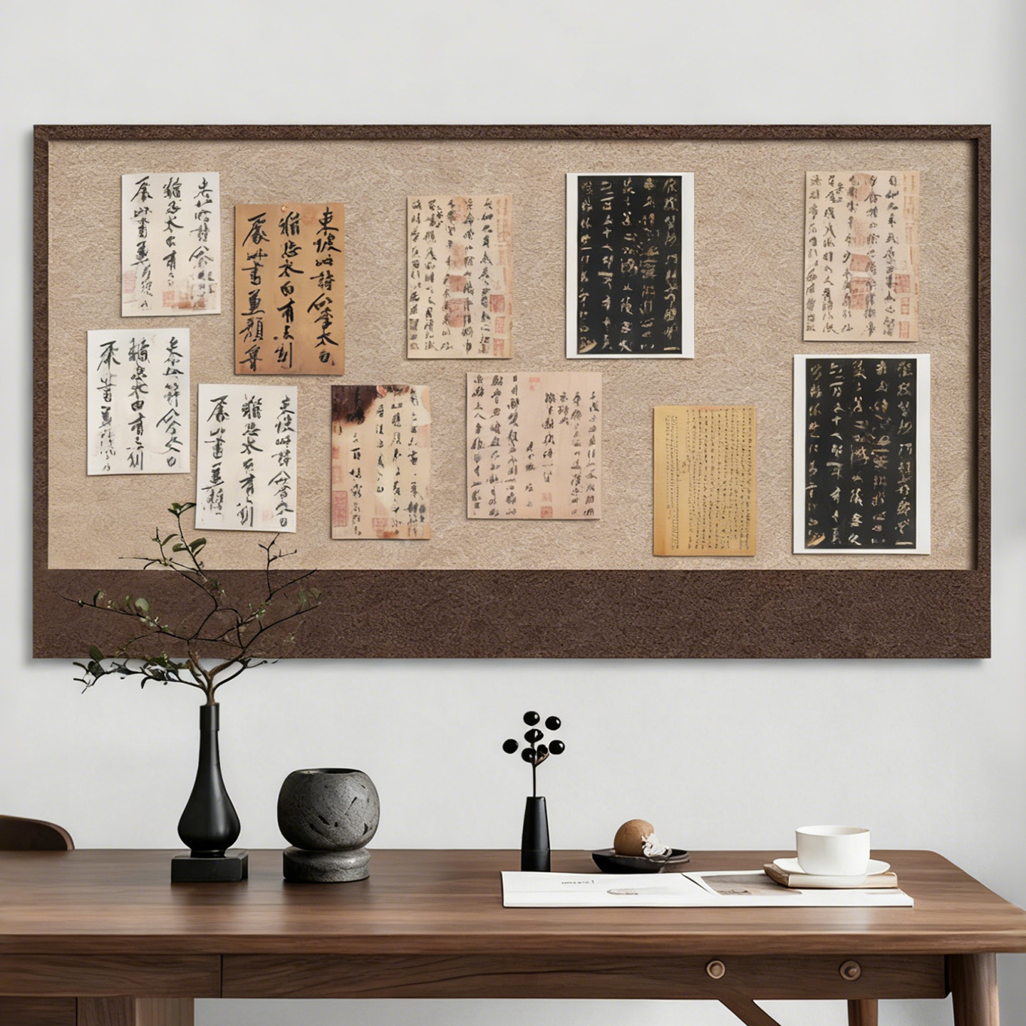 书法毛毡墙作品展示墙贴