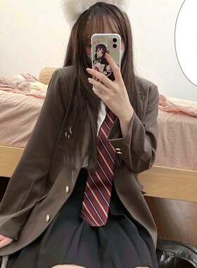 西装外套格子百褶裙职业两件套装早秋季时尚网红学院风气质女神范