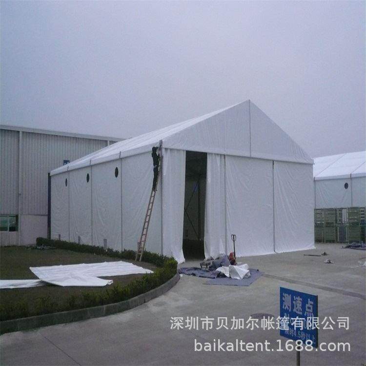 贝加尔厂玻璃墙篷房工厂仓储帐篷pvc材质露营车篷房施工棚尖顶篷