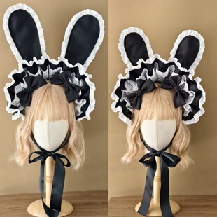 【多色现货】手作可爱波奈特Lolita兔耳朵 doll 蕾丝bbd日常bnt