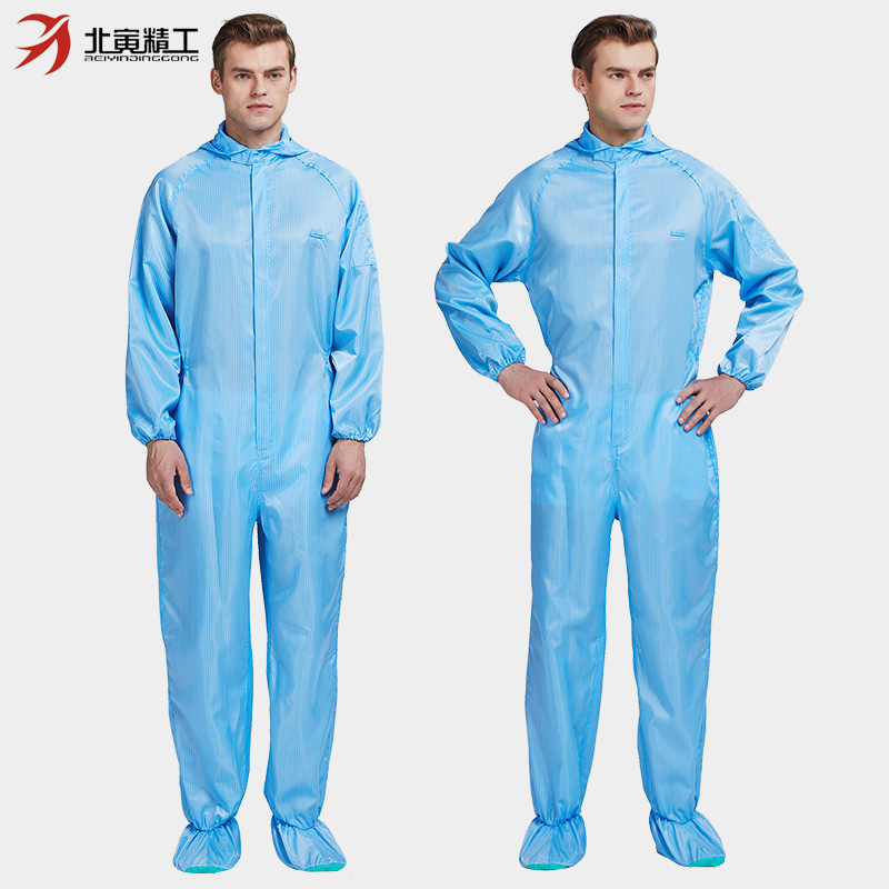 连帽连脚连体服防尘防静电防静电