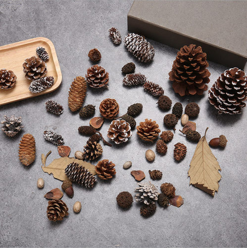 diy干花包手工创意金银拍摄松果