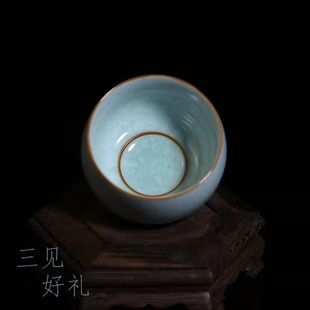 新品冰心杯冰片釉主人杯遇水变化新奇特品茗杯汝州原产地发货开片