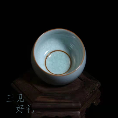 新品冰心杯冰片釉主人杯遇水变化新奇特品茗杯汝州原产地发货开片