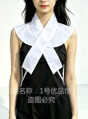 护领子京剧搭领戏服戏曲白领传统戏曲水领戏服假领子内衬演出花旦