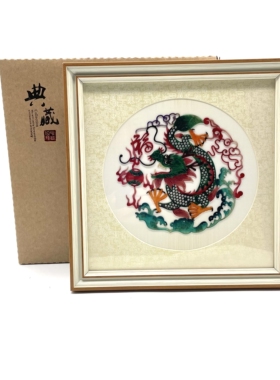 十二生肖皮影戏摆台装饰画陕西特色工艺礼品送老外西安旅游纪念品