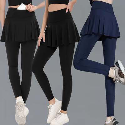 胖mm九分裤速干薄款跑步高腰