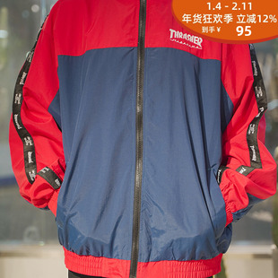 THRASHER 日版字母拼色夹克 HOMETOWN JACKTE 滑板潮牌外套