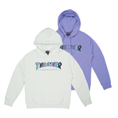 紫色跳跃LOGO印花帽衫 PURPLE JUMP THRASHER HOODED SWEATSHIRT