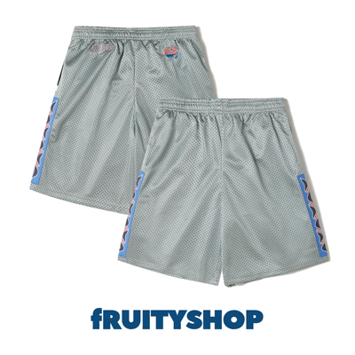 fRUITYSHOP 灰蓝两色侧面印花运动短裤 SIDE PRINT SPORT SHORTS