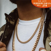 潮玩艺 Miami THE 现货 GOLD GODS Cuban 古巴8MM镀金项链