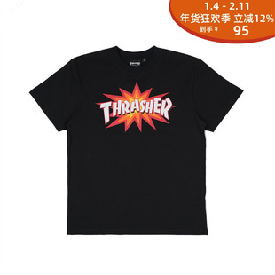 THRASHER 爆炸LOGO短袖BOOM S/S T-SHIRT阿美咔叽T恤
