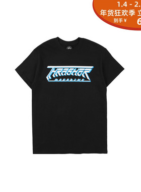 THRASHER 未来白色下斜特殊字体印花短袖 FUTURE LOGO SS 滑板T恤