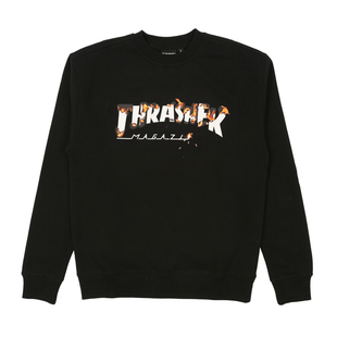 THRASHER 日版印花圆领卫衣 INTRO BURNER LOGO 火焰连帽衫