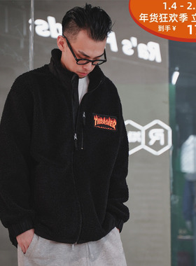 THRASHER 摇粒绒夹克 FLEECE JACKET 经典款 火焰滑板