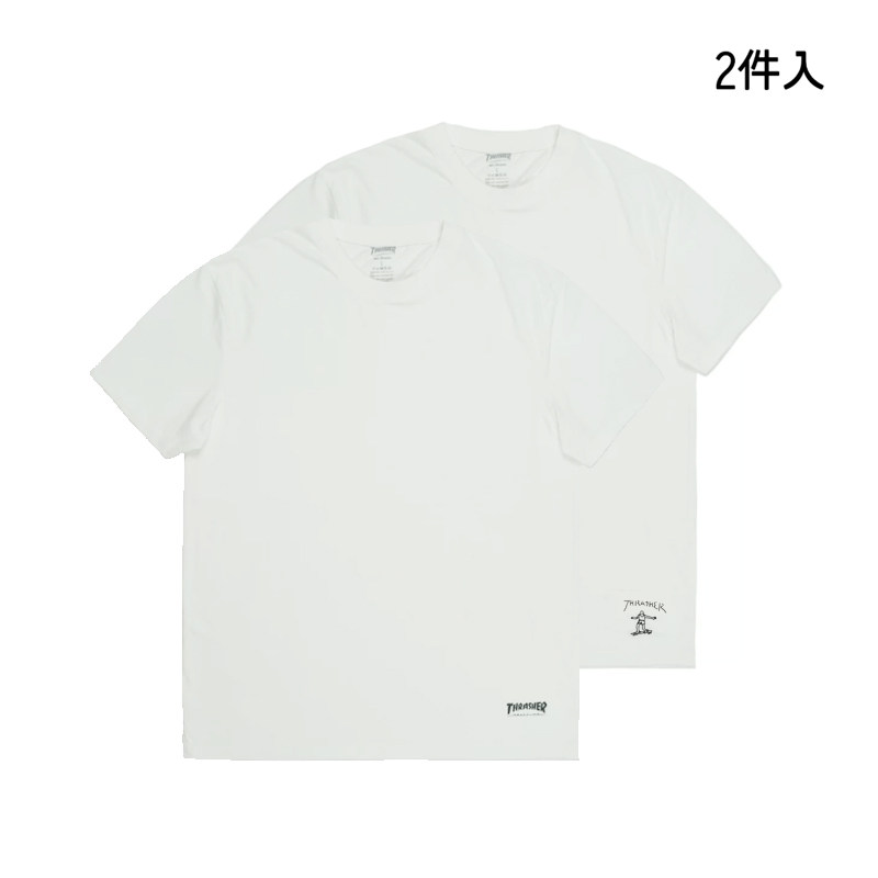 THRASHER 日版小LOGO短袖打底衫(两件装)TAGLESS T-SHIRTS