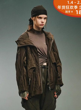 HAMCUS 24SS 层次感异型连帽夹克 VM01524-1 TM