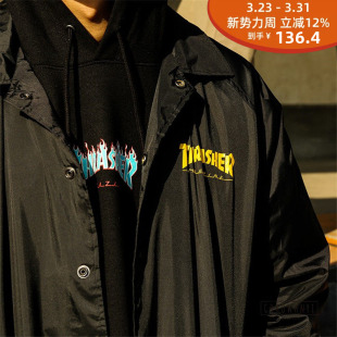 火焰教练夹克情侣外套男女款 现货 JACKET经典 THRASHER 潮 潮玩艺