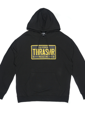 THRASHER 车牌LOGO帽衫 LICENSE PLATE HOODED SWEATSHIRT