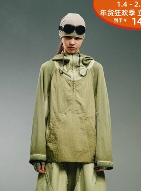 HAMCUS 24SS 大口袋半拉链抽绳帽衫 ZM00524-1 MG