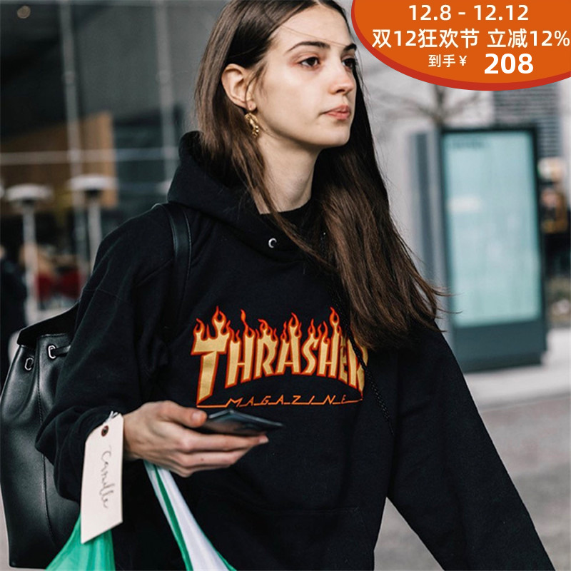 thrasher套头王一博同款卫衣