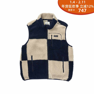 GRAMICCI 24AW 格子摇粒绒马甲G4FU-J021 CHECKERED SHERPA VEST