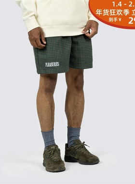 现货 潮玩艺 PLEASURES INTERCEPT HOUNDSTOOTH 格纹短裤