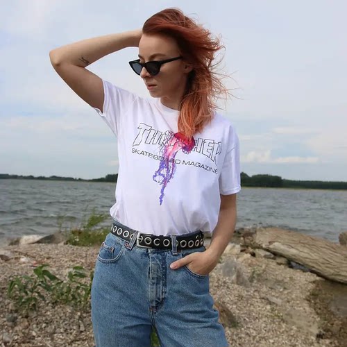 THRASHER印花logo限定短袖