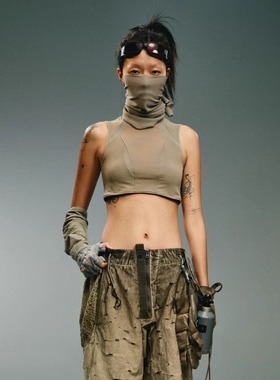 HAMCUS 24SS 短款修身背心 SM03224-1 无袖短款