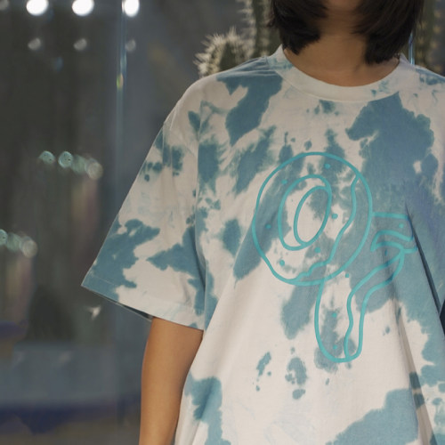 潮玩艺冰淇扎染甜圈短袖