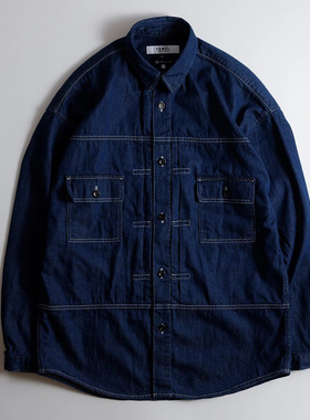 FDMTL 丹宁2ND明线长袖衬衫 DENIM 2ND SHIRT RINSE
