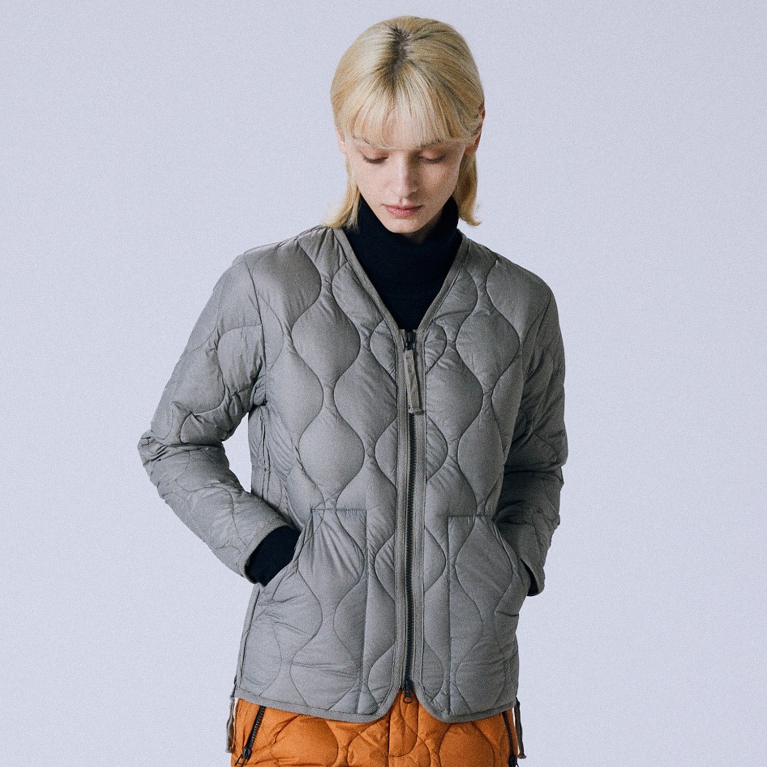 拉链日系休闲羽绒夹克TAION