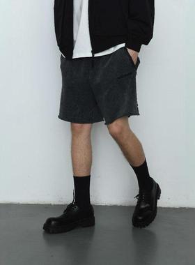 EGO FETCH 重磅水洗刺绣中裤短裤 SWEAT SHORTS 24AW