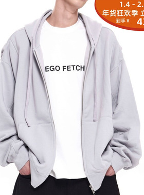 EGO FETCH ZIP 纯色拉连帽衫 HOODIE OVERSIZED 连帽外套 24AW