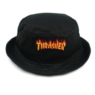 THRASHER黑色火焰渔夫帽
