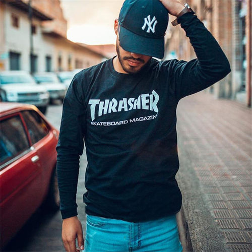 现货 潮玩艺 THRASHER 经典内搭滑板街头美版男女上衣长袖纯棉T恤