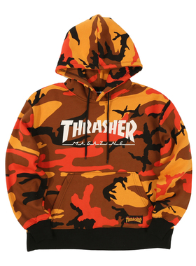 THRASHER X ROTHCO 日版联名印花帽衫 HOODIE 滑板连帽卫衣