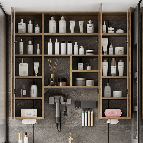 浴室通顶镜柜单独挂墙式加高定制