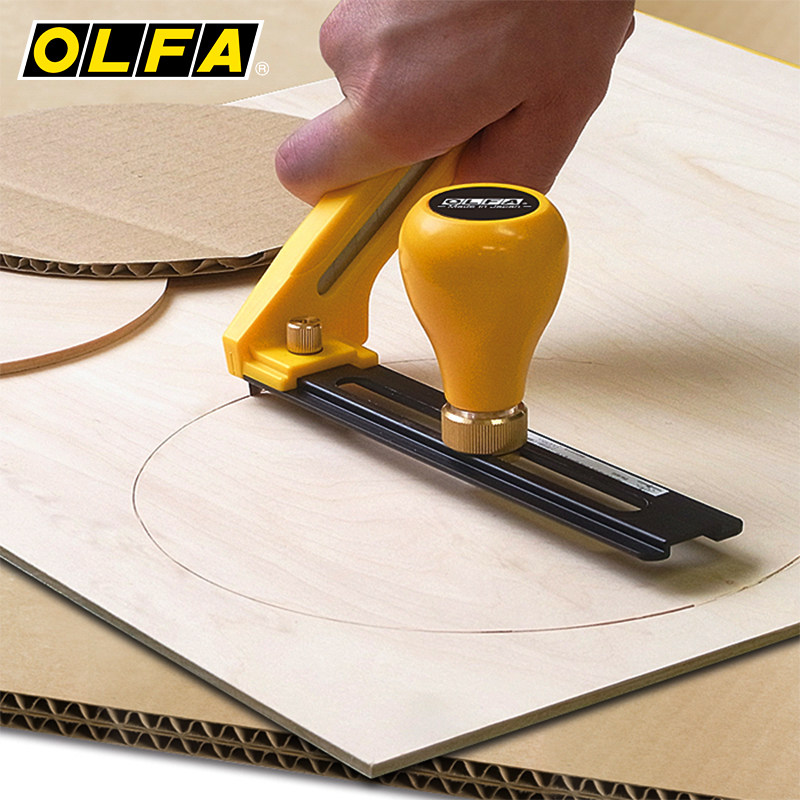 日本olfa手工切圆刀大号圆规刀cmp-2/90b割圆型工具圆形美工刀片