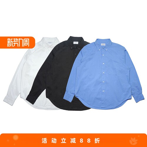 RADIUM翻领长袖日系廓形衬衫