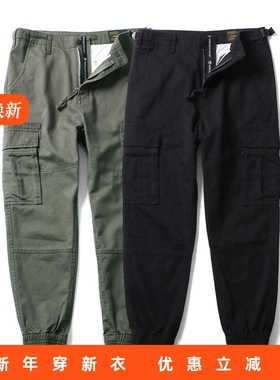 RADIUM日系工装裤收脚束脚裤小脚裤男装jogger pants多口袋工装裤