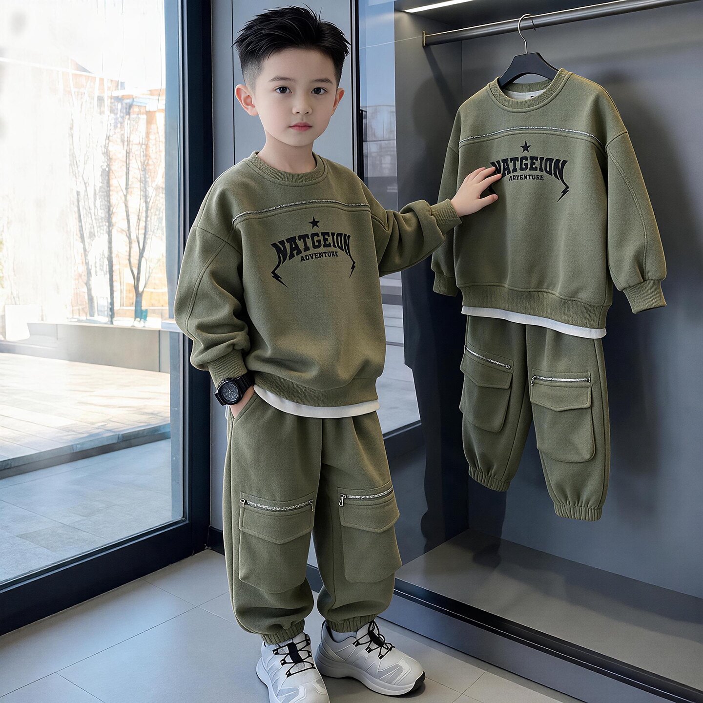 男童秋装套装酷帅2026新款儿童春秋款卫衣运动服中大童秋季衣服潮