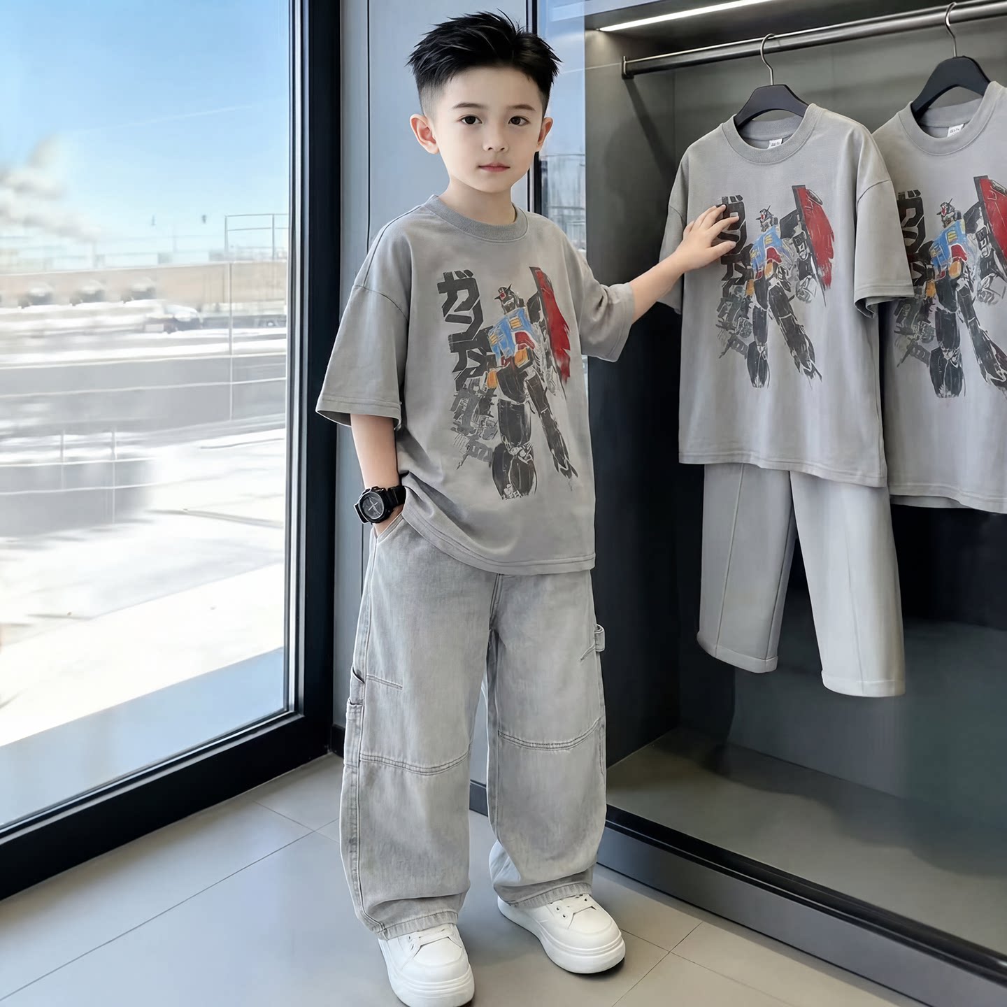 5男童夏装套装8夏季薄款儿童12衣服男孩运动15岁夏天10大童宽松潮
