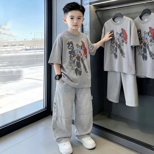 5男童夏装套装8夏季薄款儿童12衣服男孩运动15岁夏天10大童宽松潮