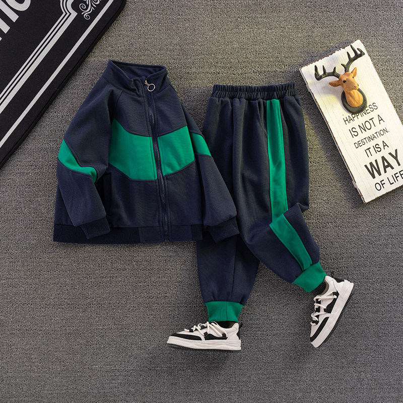 男童春装套装2026款中大童3运动春季5男孩帅气男宝12岁儿童装时髦