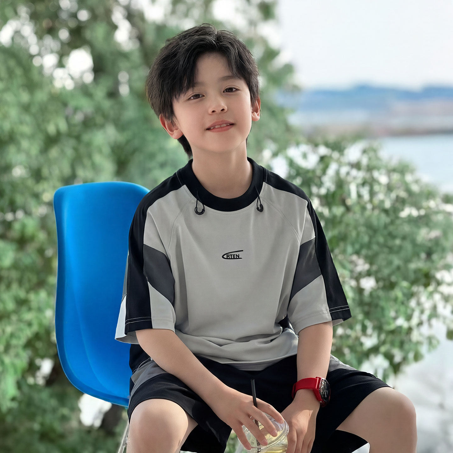 13儿童装11男童夏装中童套装7夏季大童男装12 15岁运动衣服10男孩