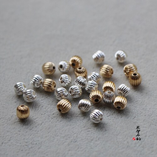 diy空心包金手链南瓜珠