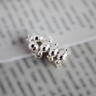 保色包银镀银色椭圆形磁铁扣吸扣diy自制手链项链收尾链接扣头