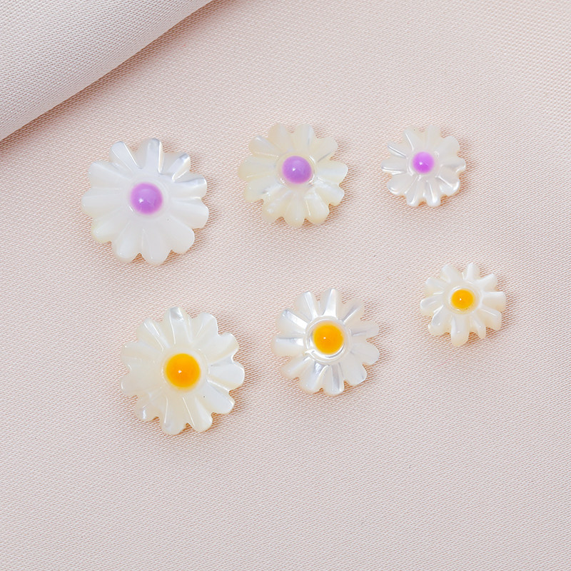 DIY小雏菊直孔天然贝壳花朵女日系项链手链耳环手工diy饰品配件,饰品/流行首饰/时尚饰品新,其他DIY饰品配件,淘宝优惠券,粉丝福利购,淘宝优惠卷